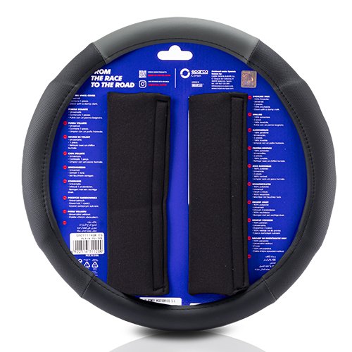 FUNDA VOLANTE+ALMOHADILLA N/GR SPARCO NEGRO/GRIS CS10 - Imagen 3
