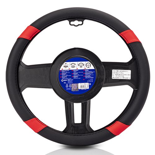 FUNDA VOLANTE C1113 NEGRO/ROJO - Imagen 4