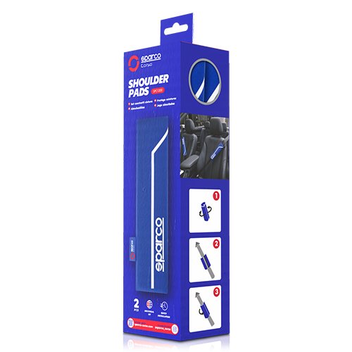 ALMOHADILLA LINEA S AZUL 2 PIEZAS SPARCO CS6 - Imagen 3