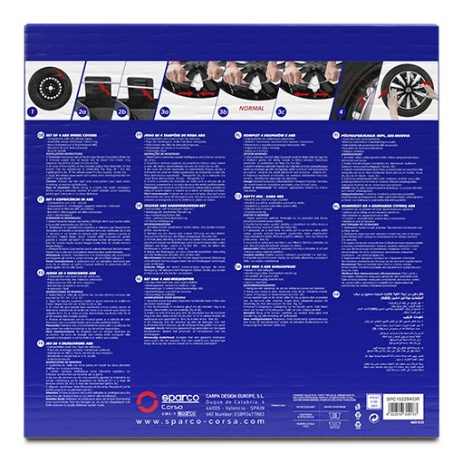 TAPACUBOS NAGOYA BICOLOR 15" NEGRO / GRIS 4PCS CS1 - Imagen 4