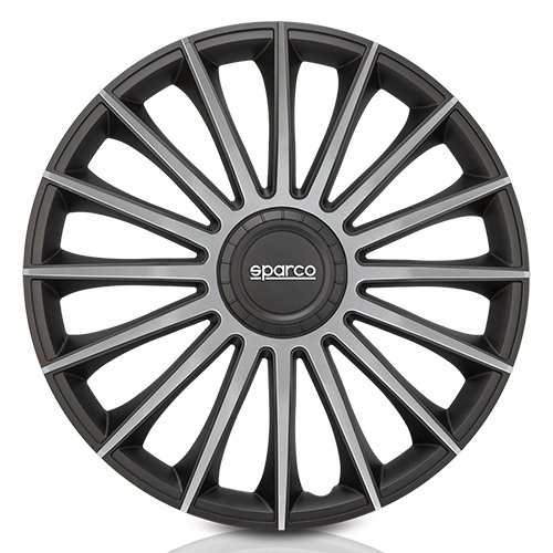 TAPACUBOS TORINO 15" NEGRO/PLATA CS5 - Imagen 2