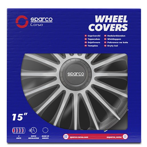 TAPACUBOS TORINO 15" NEGRO/PLATA CS5 - Imagen 5
