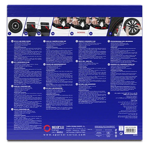TAPACUBOS SICILIA BICOLOR 16" PLATA/NEGRO SPC 4UDS CS5 - Imagen 5