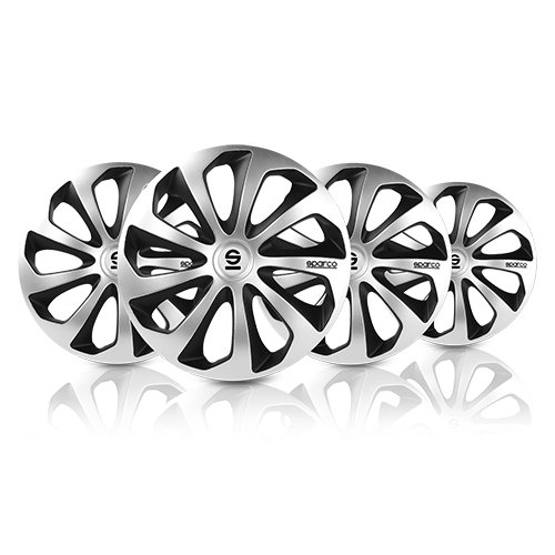 TAPACUBOS SICILIA BICOLOR 16" PLATA/NEGRO SPC 4UDS CS5 - Imagen 7