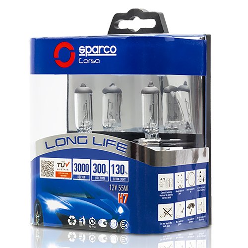 SET SPARCO H7 LONG LIFE 130% E-MARK CS6 - Imagen 2