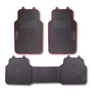 ALFOMBRA F500 NEGRO/ROJO PVC SPARCO 3 PIEZAS CS4