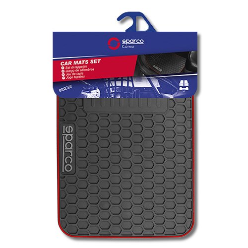 ALFOMBRA F500 NEGRO/ROJO PVC SPARCO 3 PIEZAS CS4 - Imagen 3