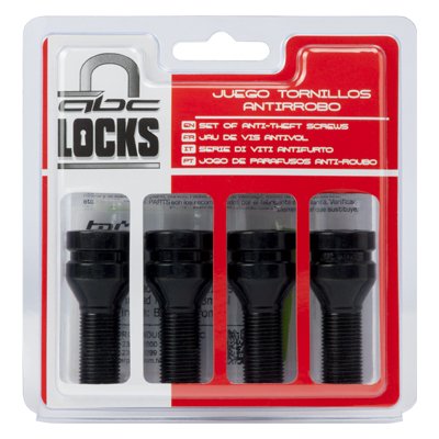 ANTIRROBO 14X125 L28 17/19 4 TORNILLOS BLACK CHROME CS6 - Imagen 2