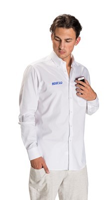 CAMISA MANGA LARGA SPARCO TG. S BLANCA