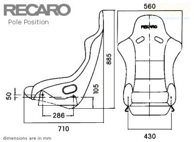 ASIENTO RECARO (FIA) POLE POSITION - VELOUR ROJO PILOTO&COPILOTO - Imagen 2